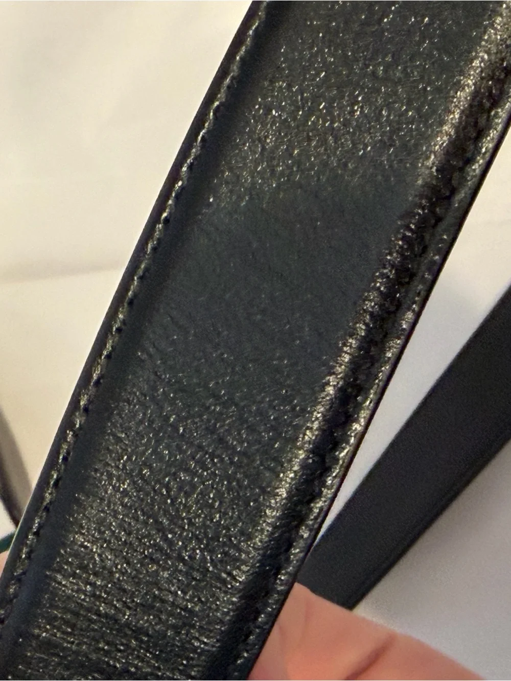 Gucci Black Leather Belt with Dark Green Double G Buckle